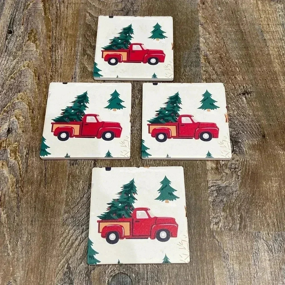 Holiday Market| Set of  Christmas Coasters